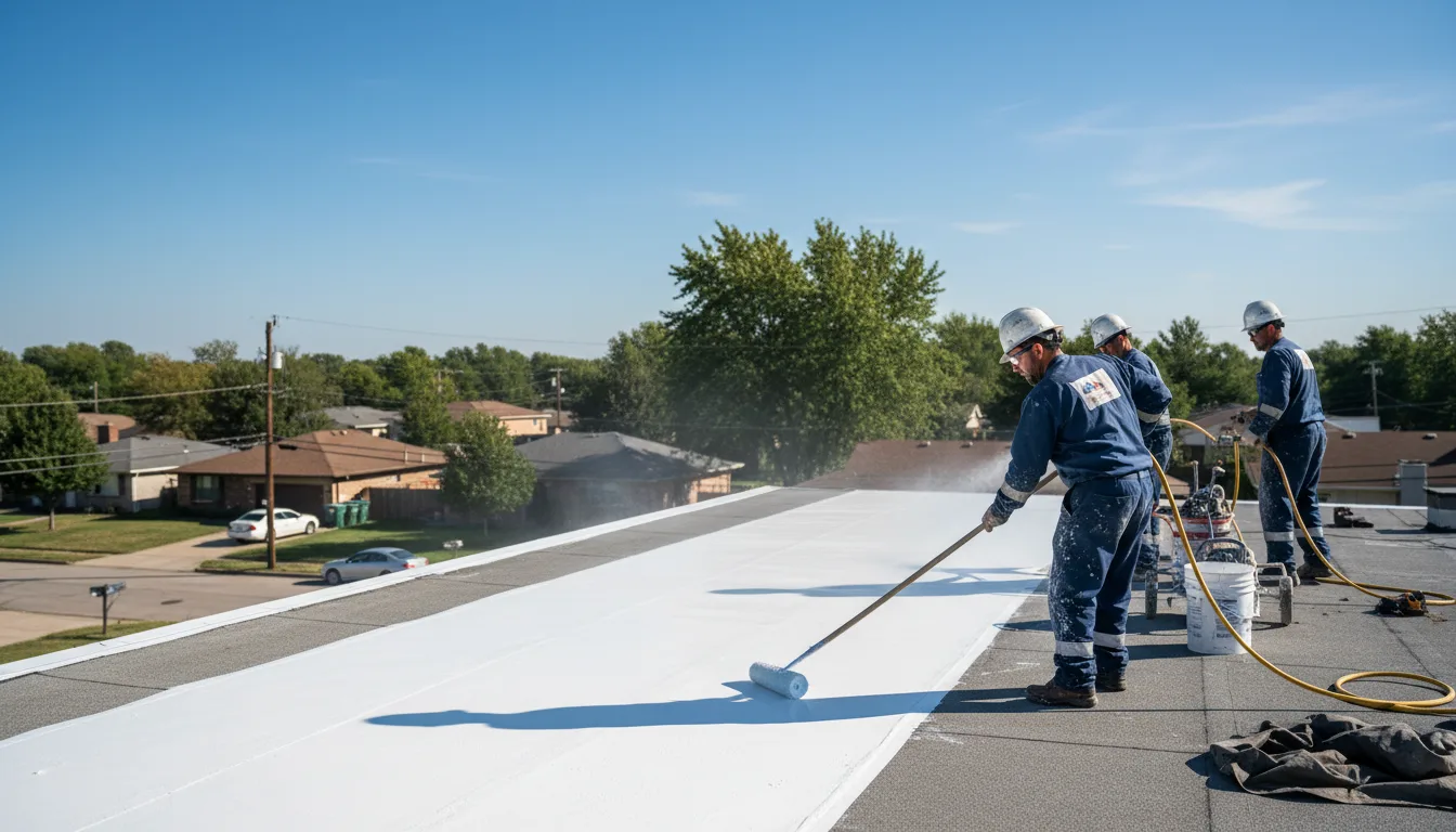Commercial roof coating in Gibsonville, NC near me